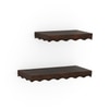 Ruki Set Of 2 - Small, Medium And Large Wall Shelves In Toasted Walnut Finish