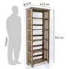 Rhodes Solid Wood Bookshelf in Teak Finish