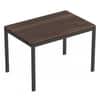 Holven 4 Seater Rectangular Dining Table Brown Maple & Black