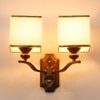 Eliante Cloth Shade Wall Lights Mild Steel & Fabric Material Antique & White Finish