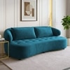 Henry Velvet 3 Seater Sofa T Blue Color