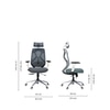 Butterfly High Back Ergonomic Mesh Office Chair in Grey Colour
