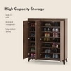 Webster 32 Pair Shoe Rack in Classic Walnut Finish