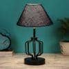 Gwendolyn Blue Jute Table lamp with Iron Base