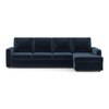 Apollo Compact Sofa (Colour : Cobalt, Cushion : Hard, Back Type : High Back, Seating Capacity : Right Aligned 3 Seater + Right Aligned Chaise)