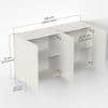 Opryt Engineered Wood Wall Mounted Two Kitchen Cabinet Rack In White Finish