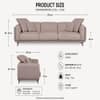 Regalon Low Profile 4 Seater Sofa with Slim Metal Legs Gray