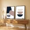 The Castle Decor Boho Abstract Botanical Wall Art Set of 2 Design 5 11x17 Inch