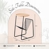 Rattan Iron Side Table in  Finish - Set of 2