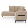 Milo Ergonomic Modular Corner Sectional Sofa 6 Seater Black Metal Legs Beige