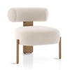 Maude Lounge Chair In Snow Colour