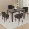 Atlas Solid Wood 4 Seater Dining Table With Meryl Lounge Chairs
