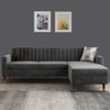 Deeplac Sectional Fabric Sofa - Grey