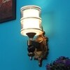 Eliante Modern Wall Lights Mild Steel & Glass Material Antique & Champaign Finish