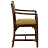 Provincial Cane & Suede Yellow Accent Chair