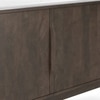 Lunar Solid Wood and Carrara White Marble Sideboard In Danish Walnut Finish