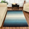 Presto Blue Solid Hand Tufted Wool Carpet 4X6 Feet