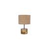 Emmery Beige Natural Fiber Shade Table Lamp with Natural Wooden Base
