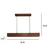 Artline 48 Brown Solid Wood Single Hanging Light
