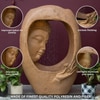 Buddha Face Shower Beige Fiber Glass Indoor Fountain