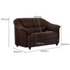 Berry 2 Seater Leatherette Sole in Cocoa Brown Colour