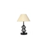 Blair off-white cotton Table lamp with Iron Base