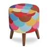 Ophelia Solid Wood  Ottomon in  Multicolor Colour
