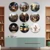 The Castle Decor Lord Jesus Wall Plates Set of 9 Spiritual Wall Art