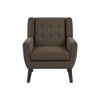 Azriah Boucle Fabric Accent Chair in Brown