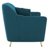 Rivo Velvet 1 Seater Sofa in T Blue Color