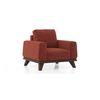 Granada Essential 1 Seater Fabric Sofa In Dark Coral