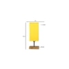 Ethan Yellow cotton table lamp with Square Natural Wood Base