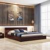 Duetto Solid Wood King Size Bed In Two Tone Finish