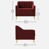 Fame Velvet 1 Seater Sofa in Maroon Colour