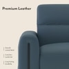Linaro Leather Two Seater Double Motor Recliner In Blue Colour