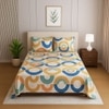 Multicolor Geometric 210 TC Mix Cotton Flat Single Bed Size Bedsheet With 2 Pillow Cover From Threads