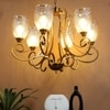 Eliante Chandelier, 6-Light Mild Steel Hanging Ceiling Fixture, Modern Lighting For Living Room Or Dining Room
