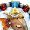Desert Art Metal Handpainted Laddu Ganesha Wall Hanging 18 x 18 Inch