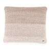Ombre Moss Knit Pale Whisper Beige  And Ivory Cushion Cover 18X18 Inches
