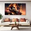 The Castle Decor Lord Ganesha Wall Painting Wooden Framed 27x48 Inch (Style 13)