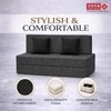 Usha Shriram Folding 2 Seater Double Foam Fold Out Sofa Cum Bed in Dark Grey Colour
