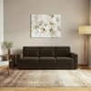 Apollo High Back 3 Seater Fabric Sofa in Dark Earth Colour