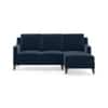 Abbey Sectional Sofa (Colour : Sea Port Blue Velvet, Cushion : Soft, Seater : Right Aligned 2 Seater + Right Aligned Chaise)