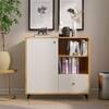 Hexa Engineered Wood Bookshelf Multipurpose Storage Rack in Giant Wood and Frosty White Colour