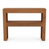 Epsilon Solid Wood Console Table In Amber Walnut Finish