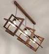 Paragon 3 Series Brown Solid Wood Cluster Hanging Light
