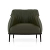 Odette Lounge Chair In Army Green Leather