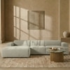 Sophisticated Wood Right Aligned 3-Seater With Upholstery Non Storage Sofa In White Colour