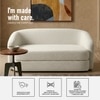 Elegantensemble Wood 2 Seater With Upholstery Non Storage Sofa In White Colour