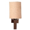 Devansh Solid Wood Electric Wall Light in Beige Colour with Beige Shade Count of 1 Light